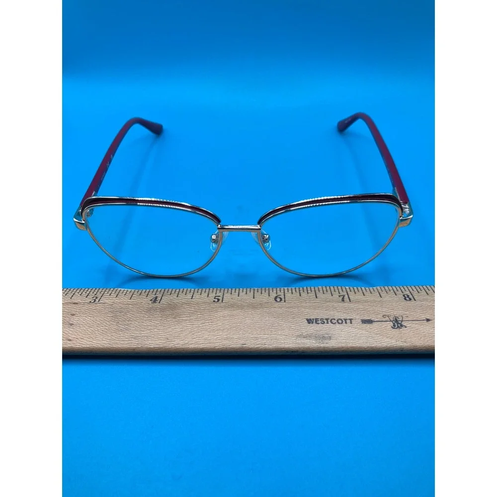 Guess Eyeglass Frames Women 53mm Burgandy Gold Cat Eye GU50334 *Frames Only*